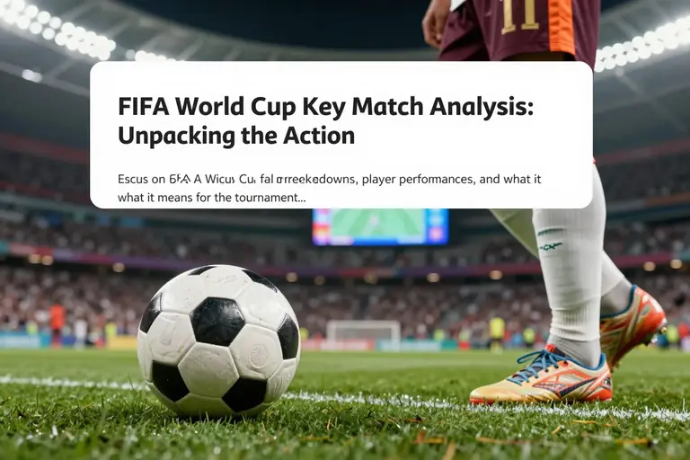 FIFA World Cup Key Match Analysis Today: Unpacking the Action