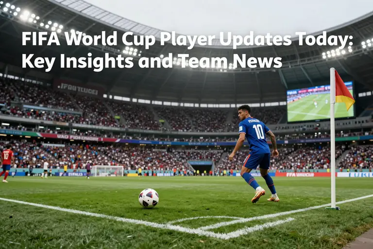 FIFA World Cup Player Updates Today: Key Insights and Team News