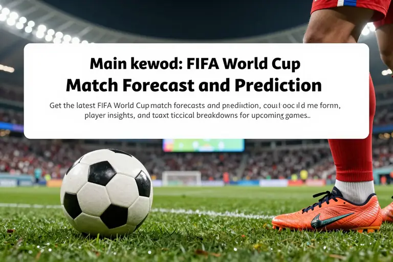FIFA World Cup Match Forecast and Prediction