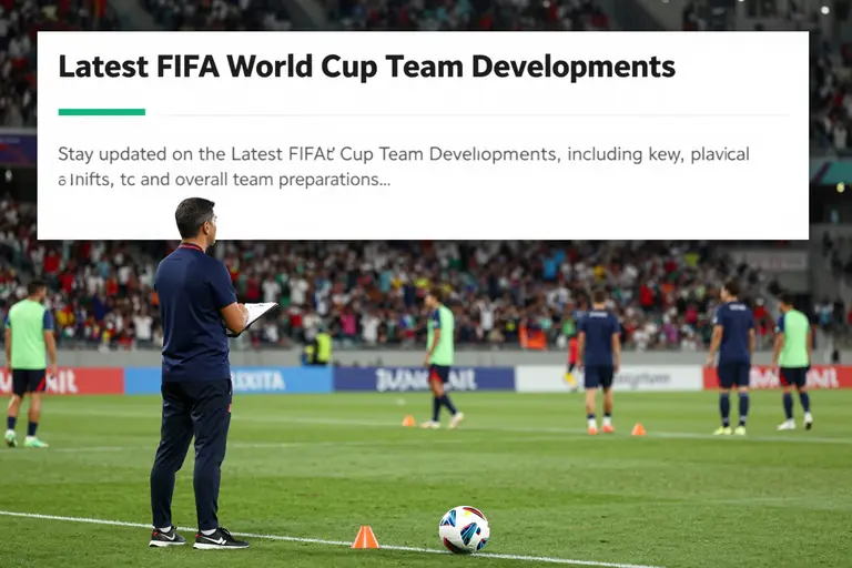 Latest FIFA World Cup Team Developments